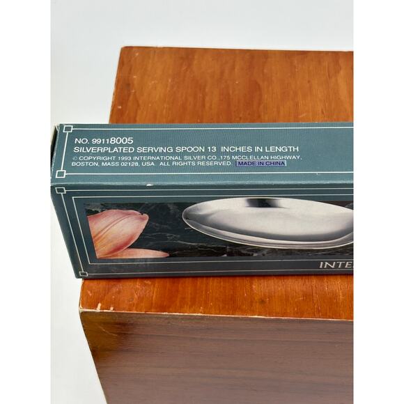 International Silver Company Silver Plated Serving spoon #9118005 New Old stock - Picture 6 of 6